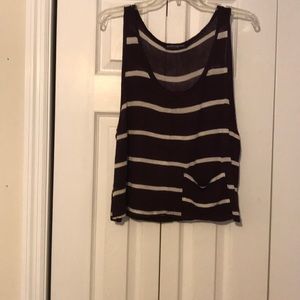 Brandy Melville purple and white top size XL